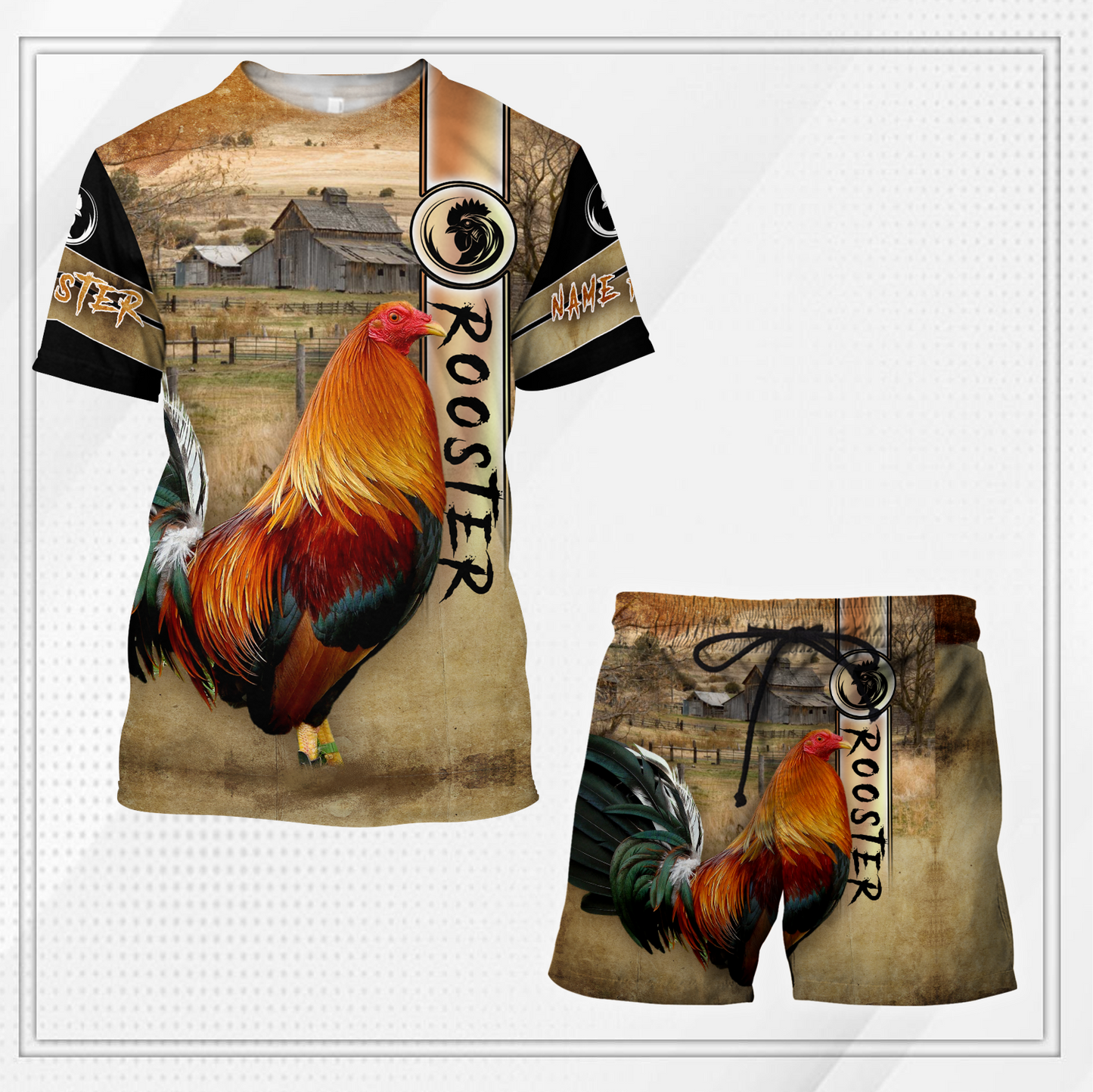 Personalized Mexican Rooster T-shirt and Short 3D All Over Printed TNA22042108