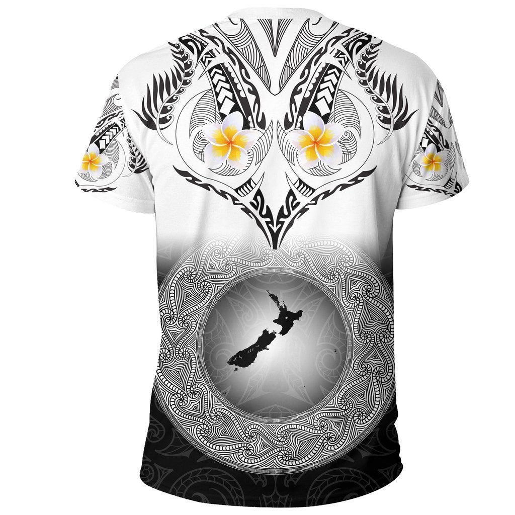 New Zealand Aotearoa Maori Fern and Plumeria Tattoo shirt and short for man and women PL240302 - Amaze Style™-Apparel