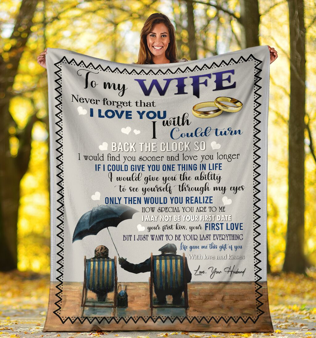 Custom Blanket To My Wife-Best Gift For Wife-Sherpa Blanket TA