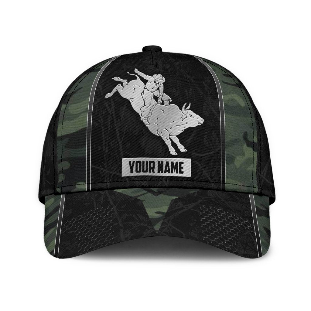 Personalized Name Rodeo Classic Cap Green Camo