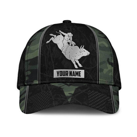 Personalized Name Rodeo Classic Cap Green Camo