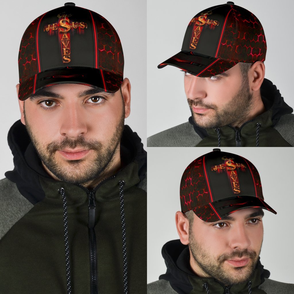 Jesus Saves 3D Printed Classic Cap