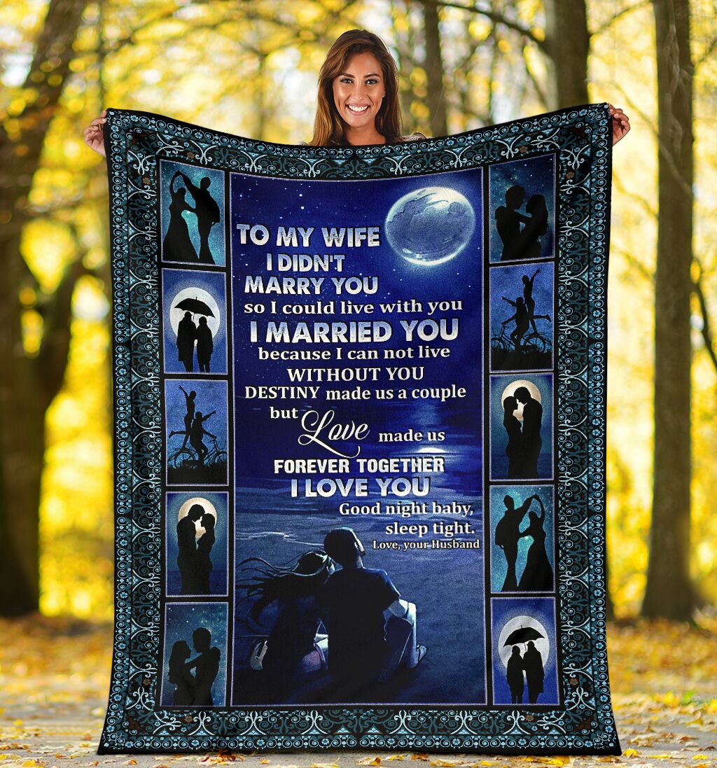 Custom Blanket To My Wife-Best Gift For Wife-Sherpa Blanket TA