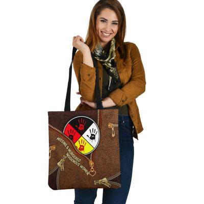 Native American 3D Printed Canvas Tote Bag Pi19032103