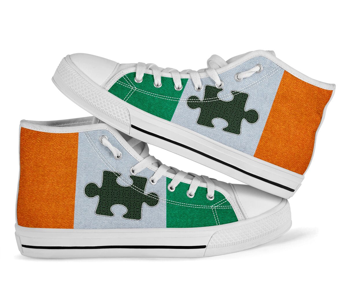 Irish Autism White Limited Shoes SU040304 - Amaze Style™-Shoes
