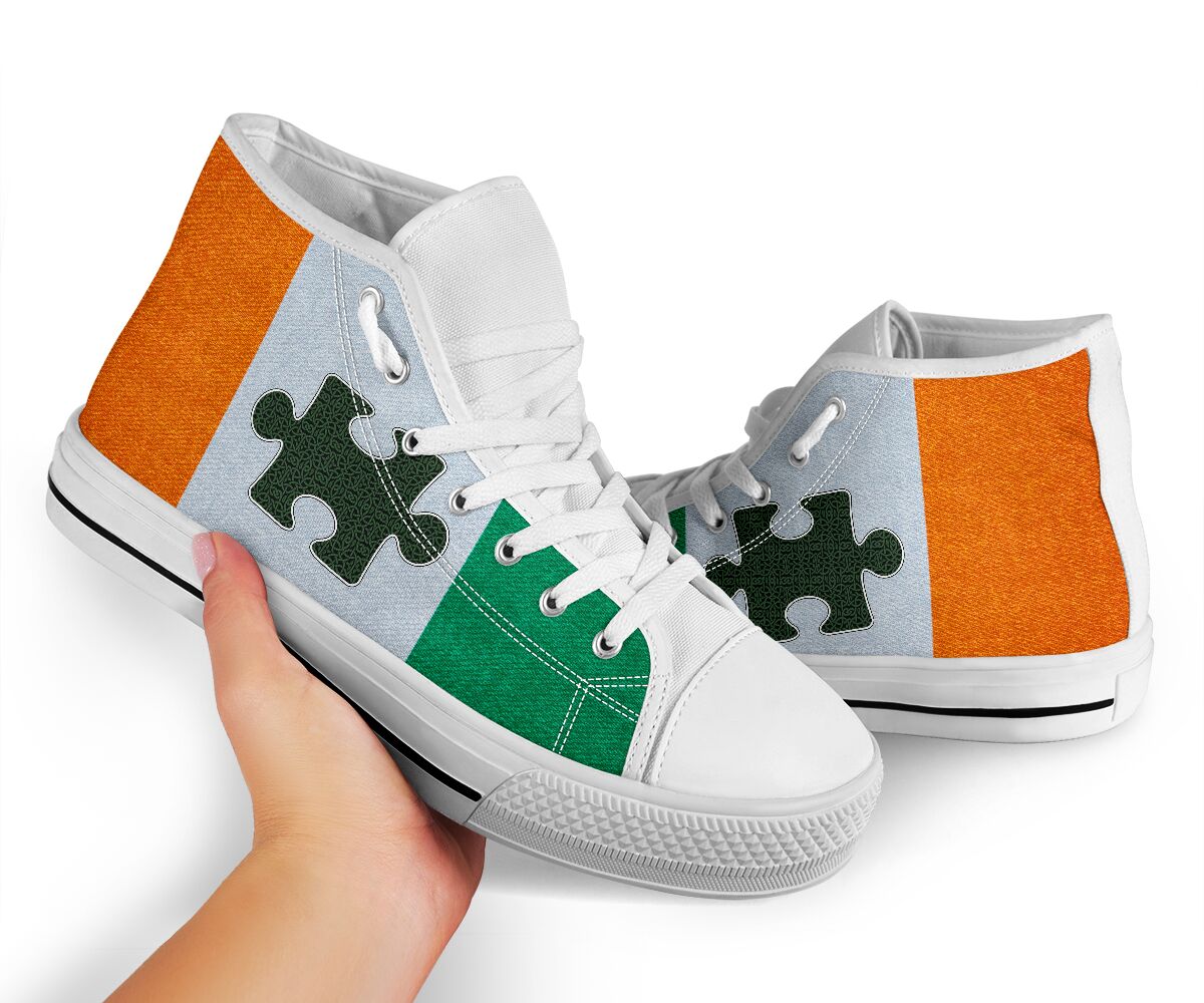 Irish Autism White Limited Shoes SU040304 - Amaze Style™-Shoes