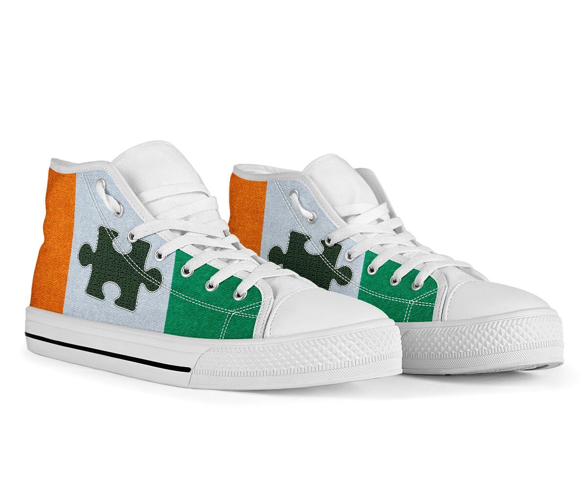 Irish Autism White Limited Shoes SU040304 - Amaze Style™-Shoes