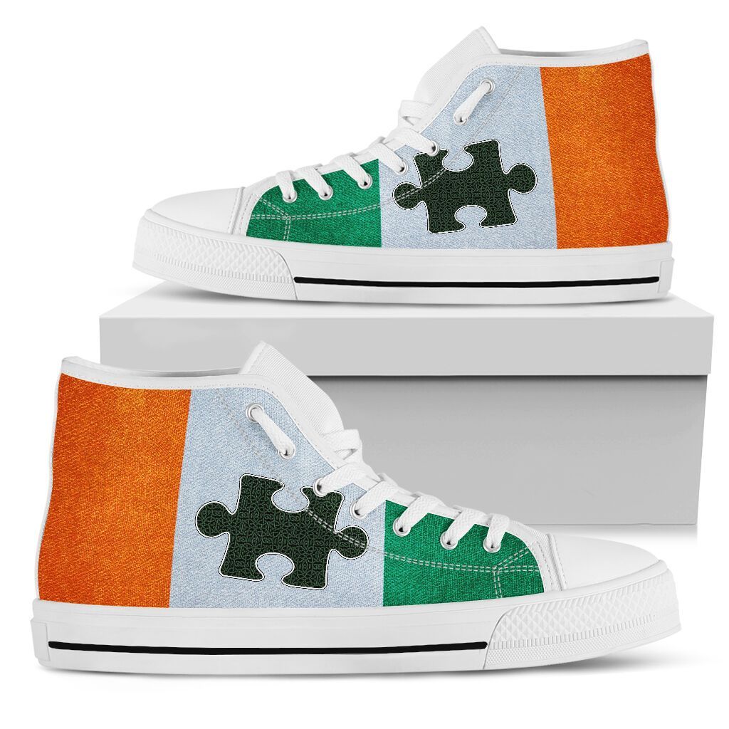 Irish Autism White Limited Shoes SU040304 - Amaze Style™-Shoes