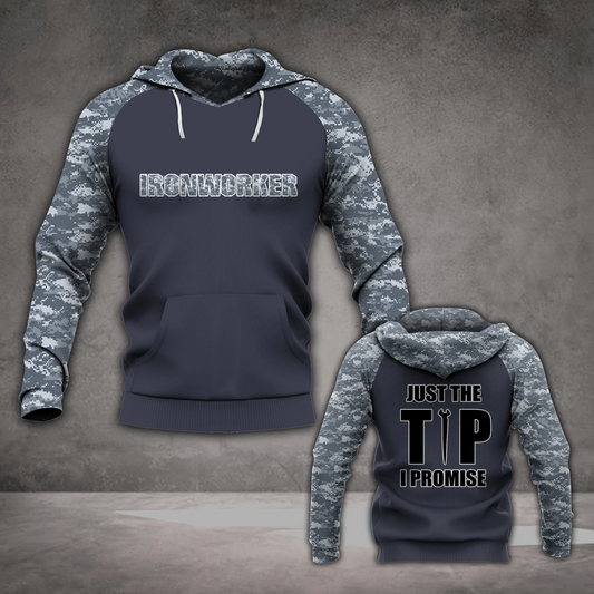 Premium 3D Print Ironworker Navy Camo Shirts MEI