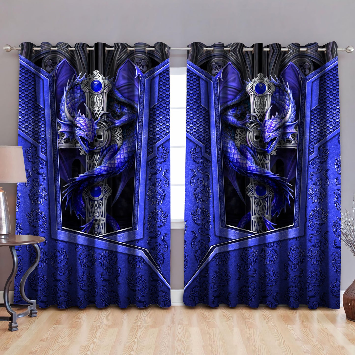 Dragon Art Blackout Thermal Grommet Window Curtains HAC301202S-NM-Curtains-NM-52'' x 63''-Vibe Cosy™