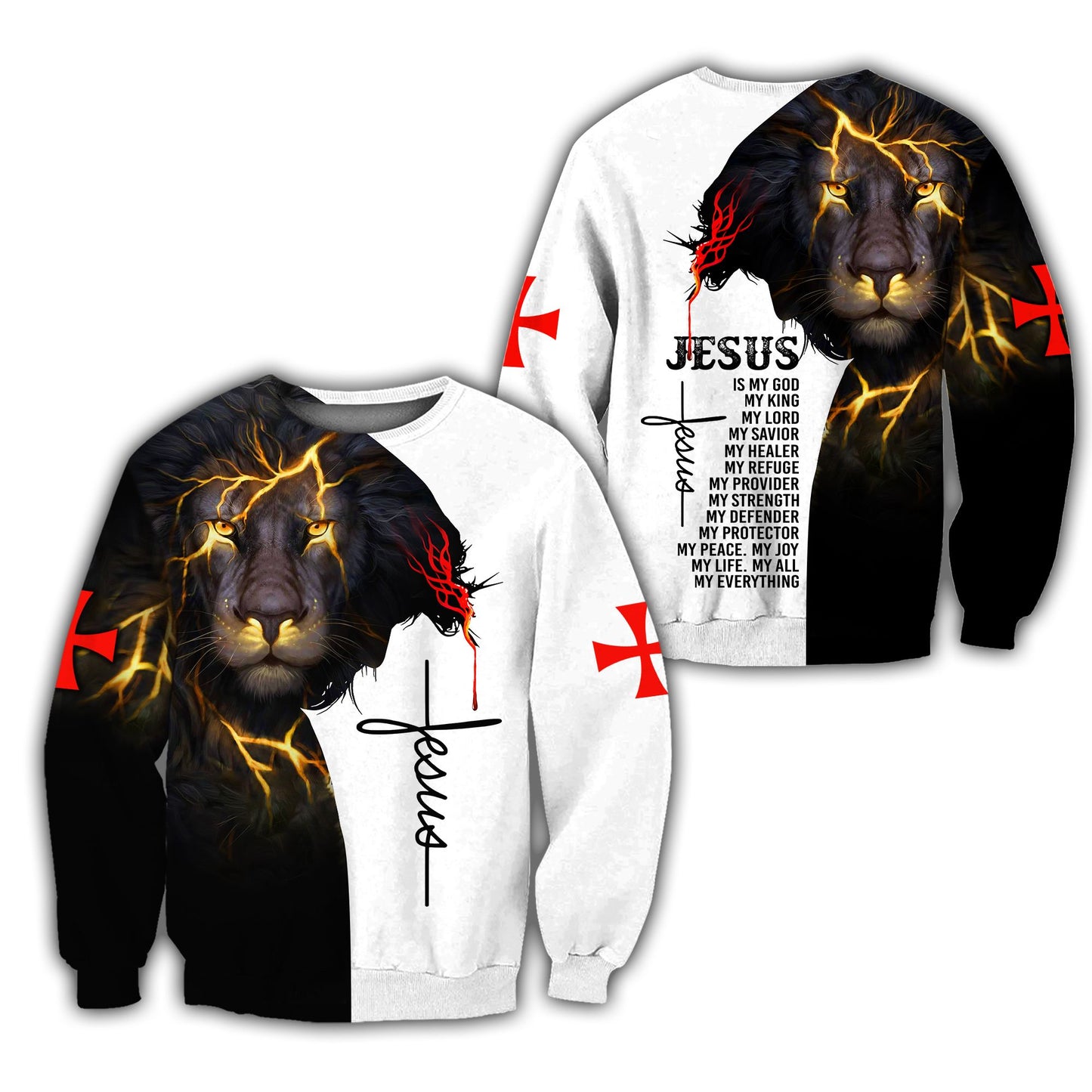 Faith in God Lion - Christian - 3D All Over Printed Style for Men and Women