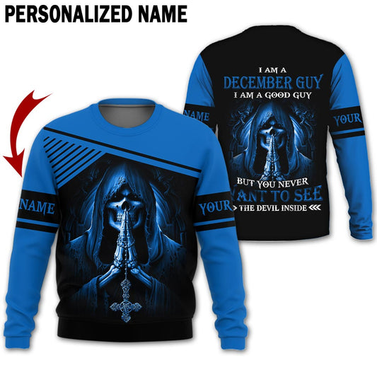 Personalized Name December Guy 3D All Over Printed Apparel