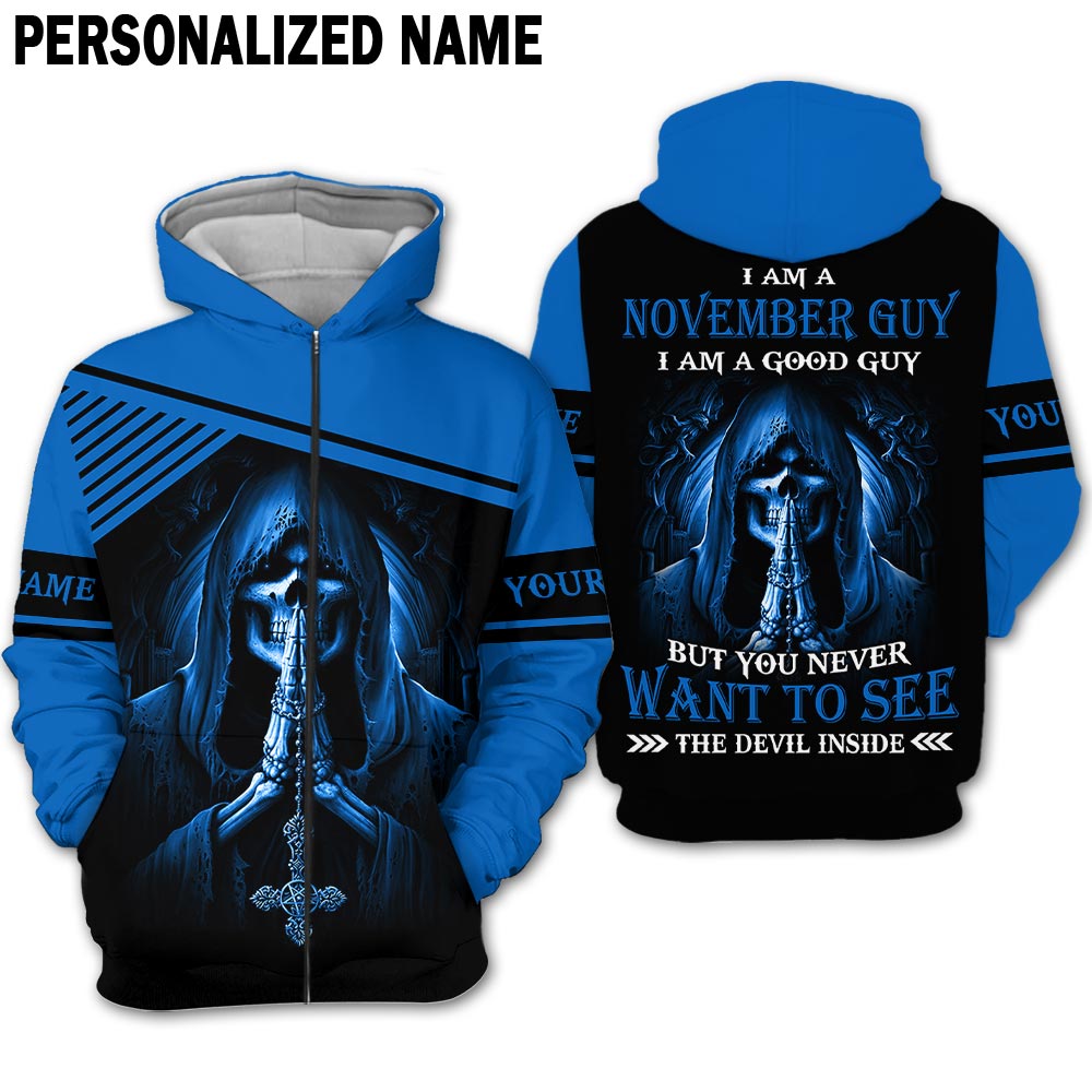 Personalized Name November Guy 3D All Over Printed Apparel