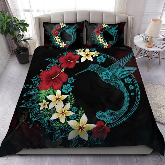 Hawaii Colorful Flower Hummingbird Bedding Set-ML NTN07292001