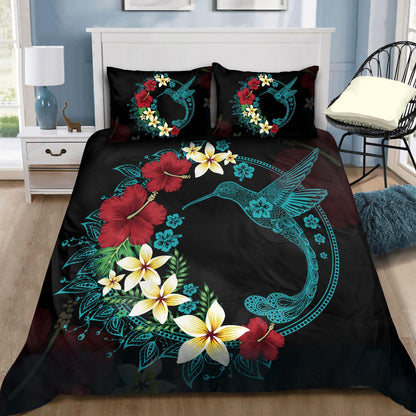 Hawaii Colorful Flower Hummingbird Bedding Set-ML NTN07292001