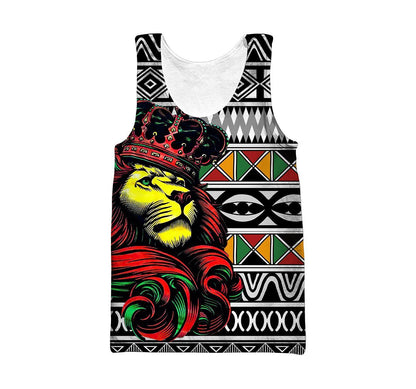 African Lion Pattern Hoodie
