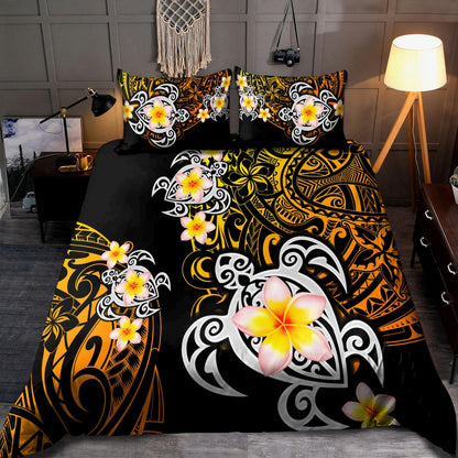 Amazing Polynesian Tattoo Turtle Bedding Set ML
