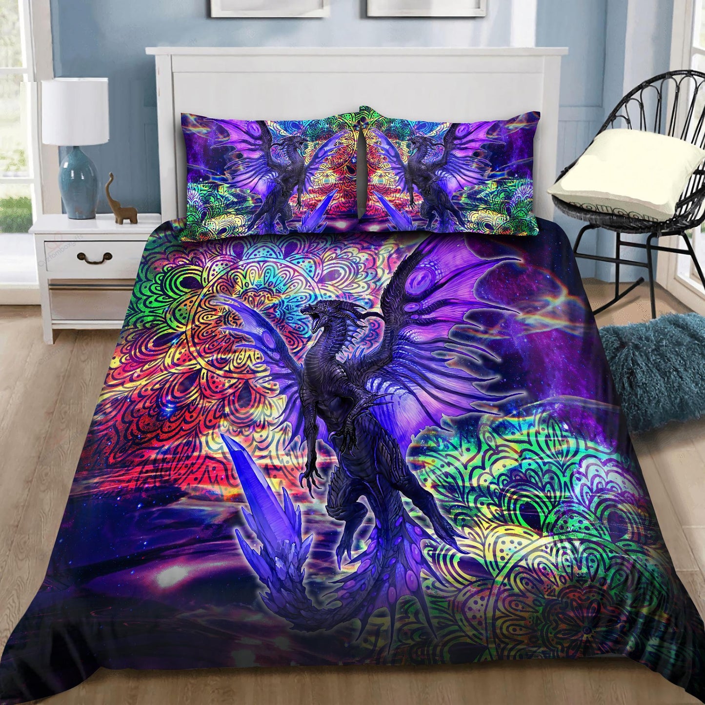 Dragon Spirit Mandala 3D Over Printed Bedding Set-ML