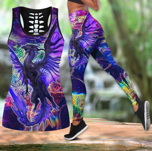 Dragon Spirit Mandala Art 3D Over Printed Legging & Tank top-ML