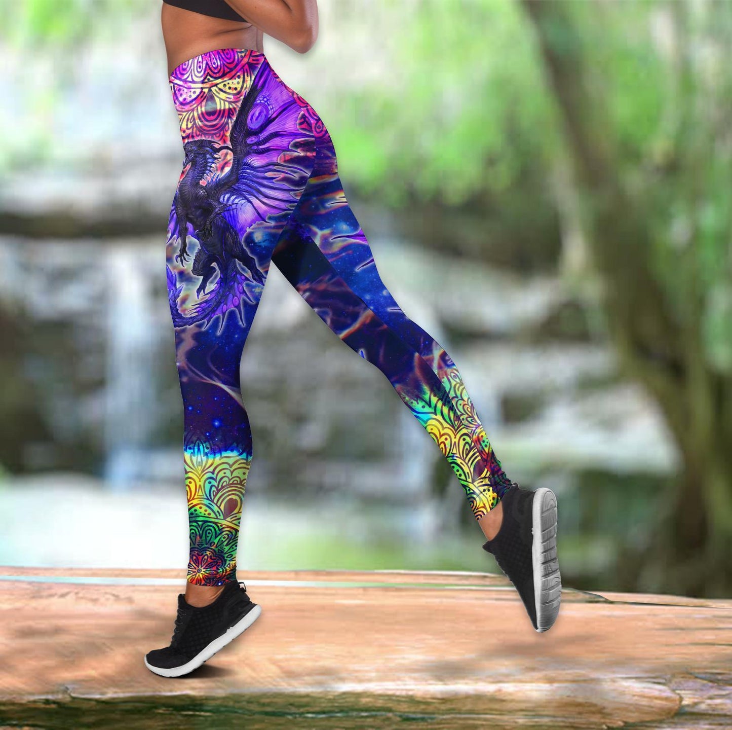 Dragon Spirit Mandala Art 3D Over Printed Legging & Tank top-ML