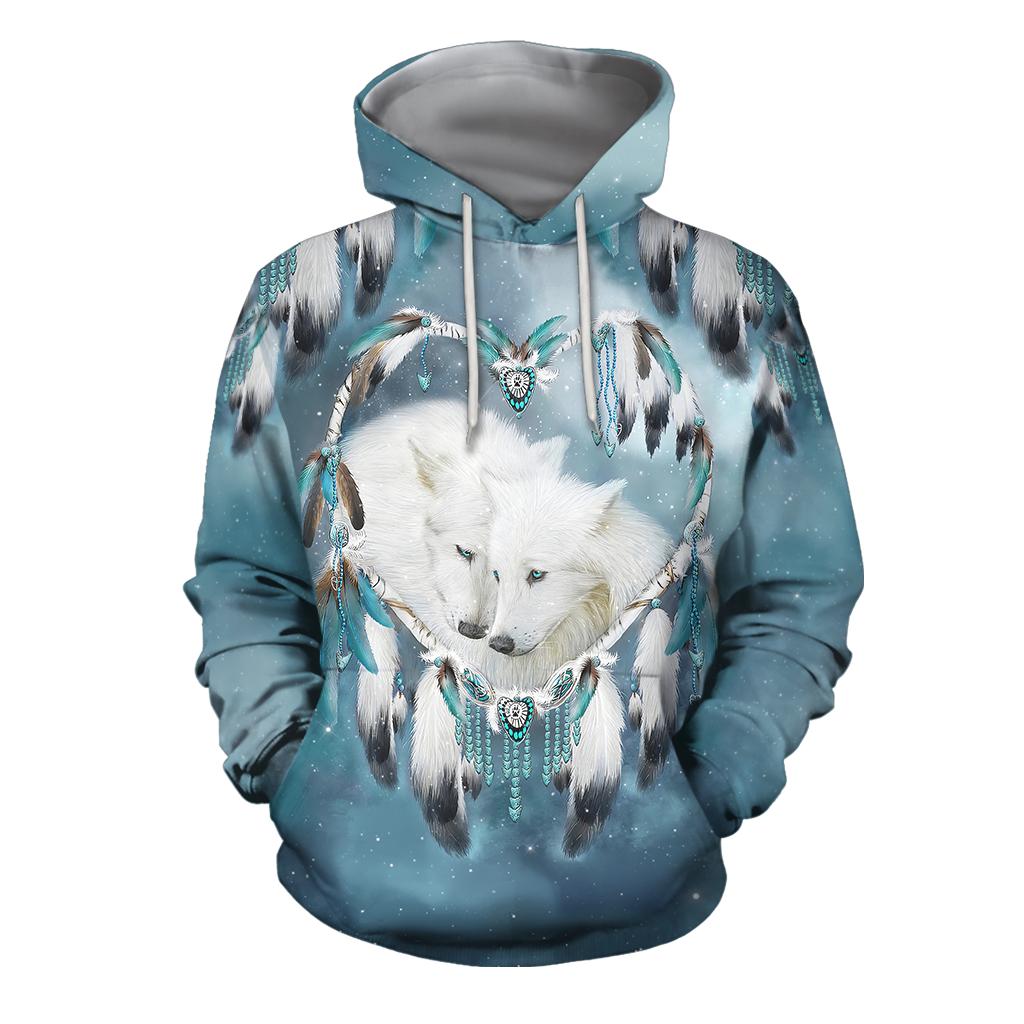 Couple Wolf Hoodie for Men and Women-ML