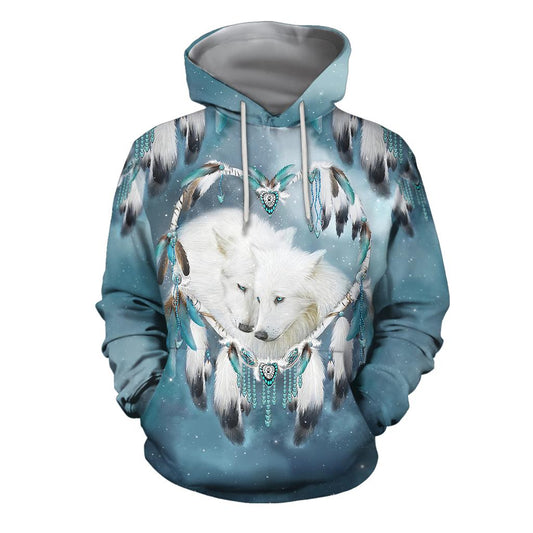 Couple Wolf Hoodie for Men and Women-ML