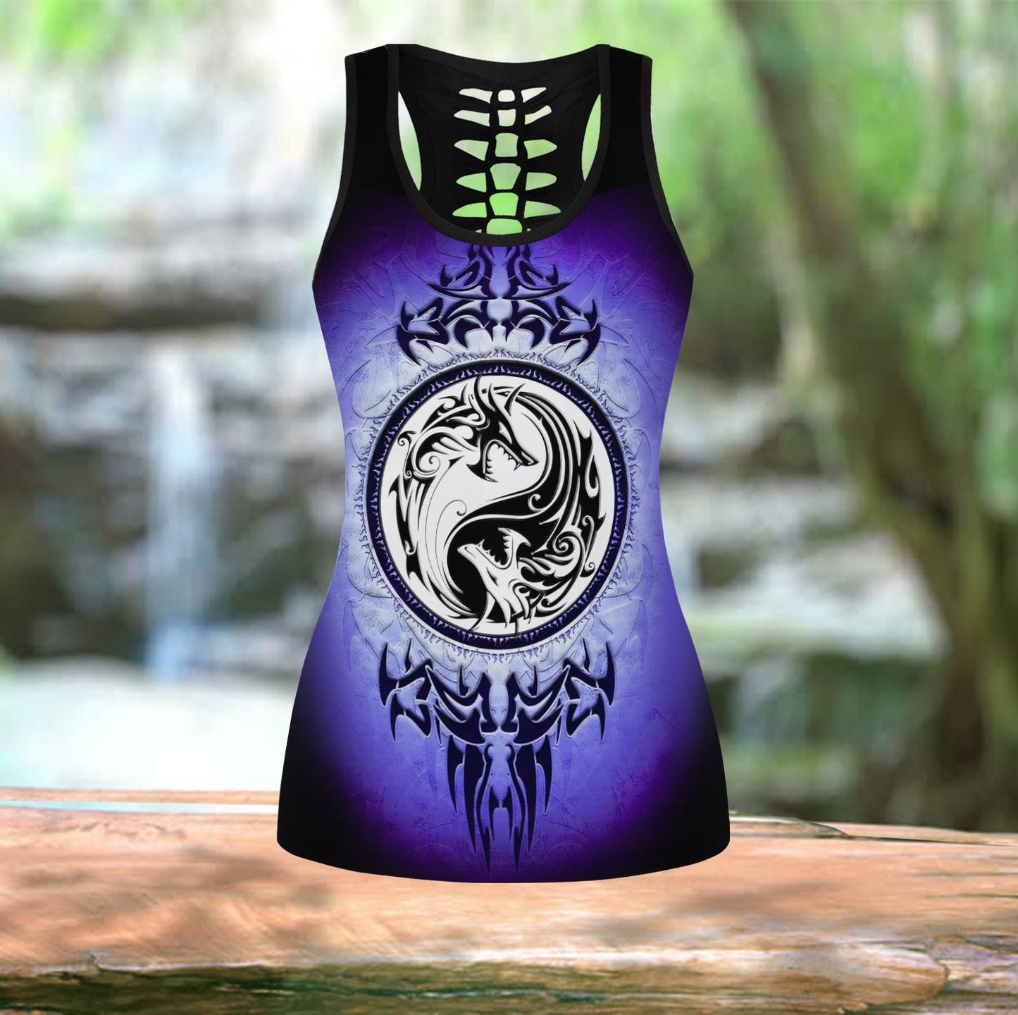 Dragon Yin & Yang 3D Over Printed Legging & Tank top-ML