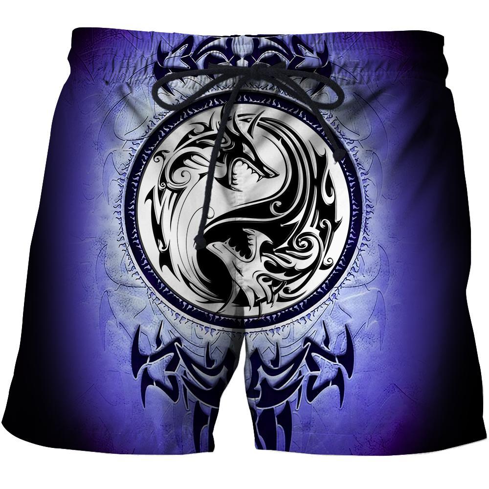 Dragon Yin & Yang 3D Over Printed Hoodie for Men and Women-ML