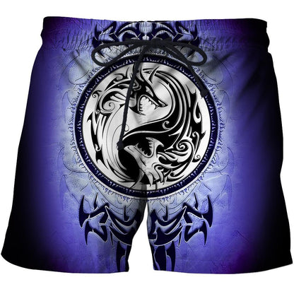 Dragon Yin & Yang 3D Over Printed Hoodie for Men and Women-ML