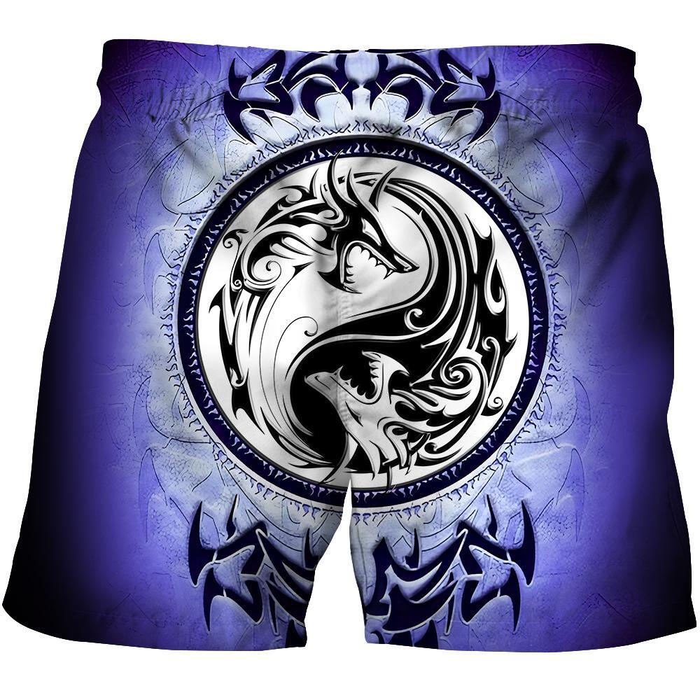 Dragon Yin & Yang 3D Over Printed Hoodie for Men and Women-ML