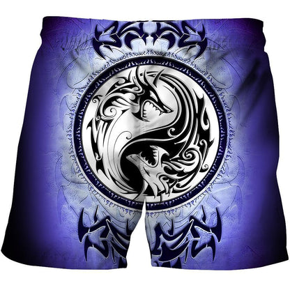 Dragon Yin & Yang 3D Over Printed Hoodie for Men and Women-ML