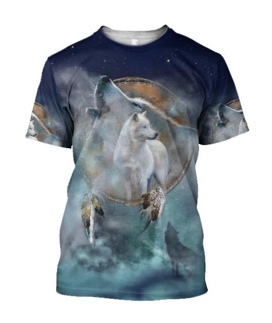 Couple Wolf Love Forever Hoodie Tshirt for Men and Women-ML