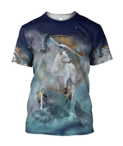 Couple Wolf Love Forever Hoodie Tshirt for Men and Women-ML