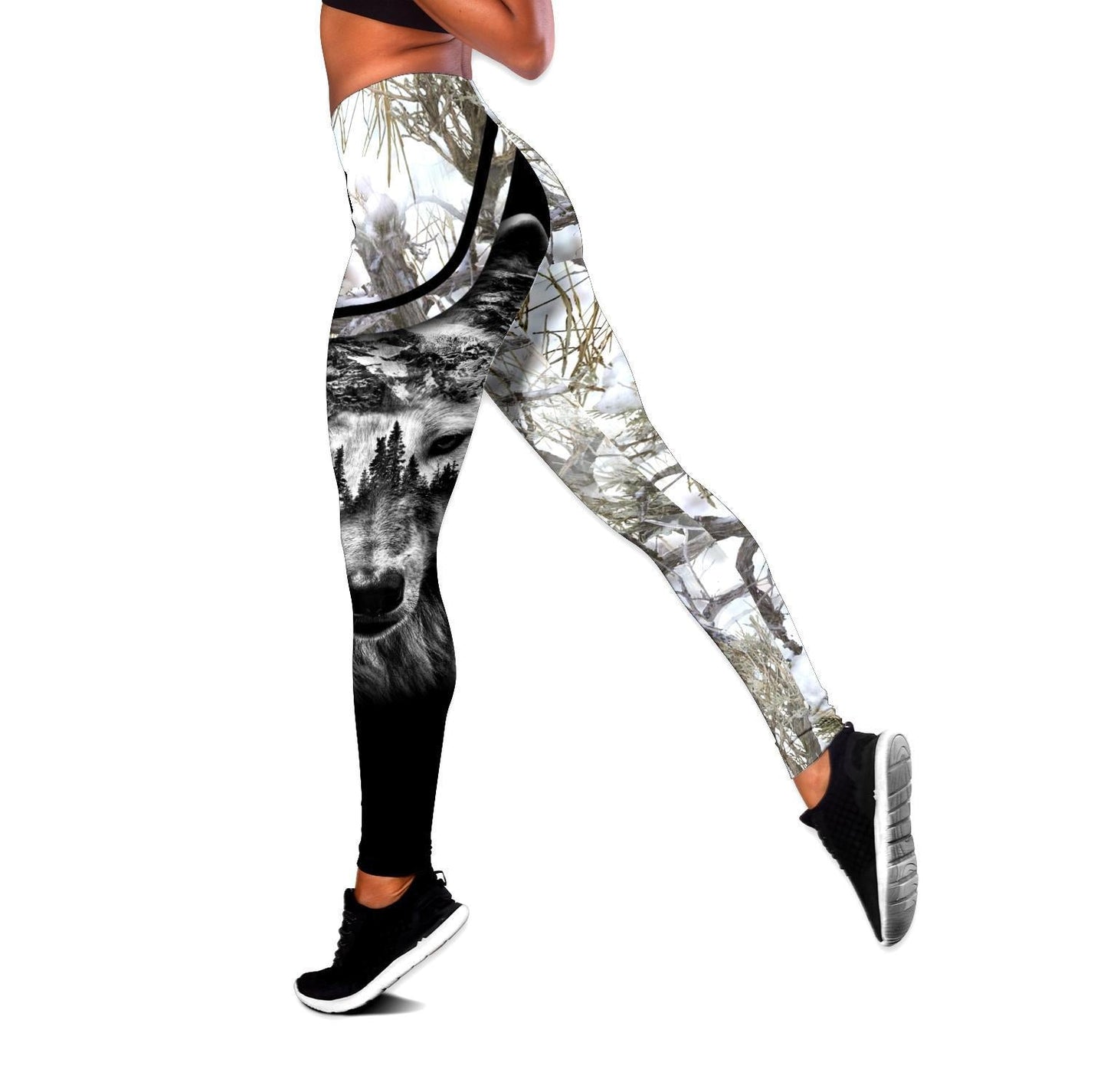Wolf Hunter 3D Over Printed Legging & Tank top-ML