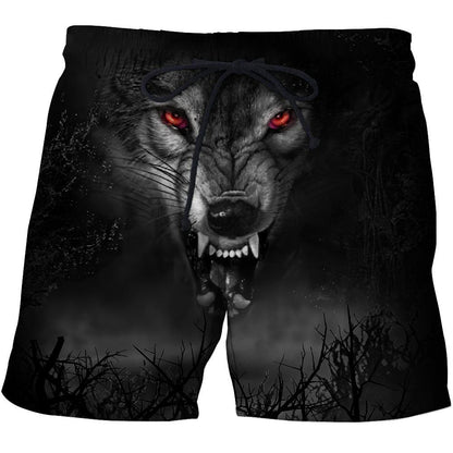 Dark Night Wolf 3D Over Printed Hoodie Tshirt for Men and Women-ML
