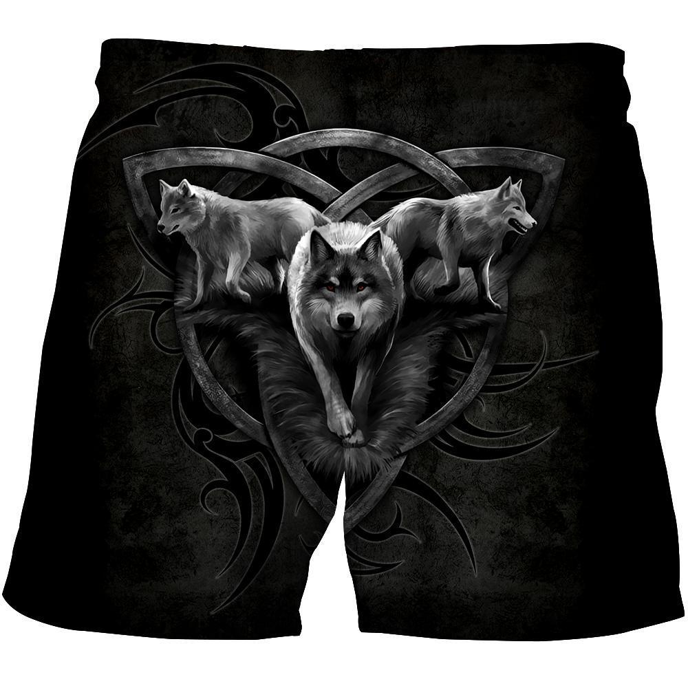 Dark Night Wolf 3D Over Printed Hoodie Tshirt for Men and Women-ML