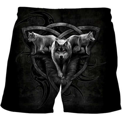 Dark Night Wolf 3D Over Printed Hoodie Tshirt for Men and Women-ML