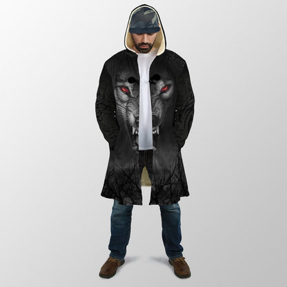 Dark Night Wolf 3D Over Printed Hoodie Tshirt for Men and Women-ML
