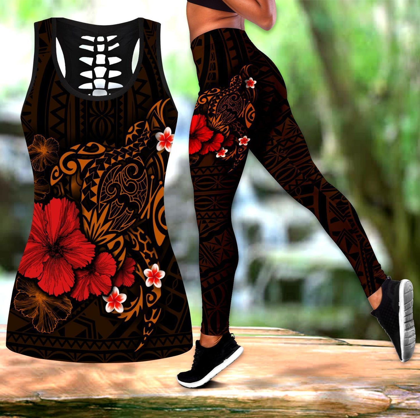 Polynesian Turtle Tattoo Legging & Tank top ML