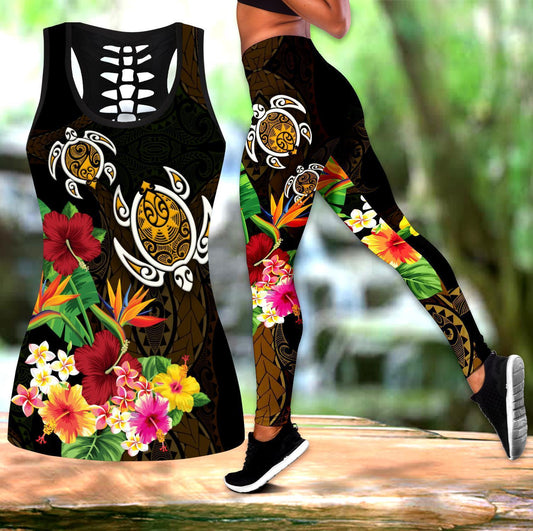 Amazing Ponylesian Turtle Tattoo 3D Over Printed Legging & Tank top ML