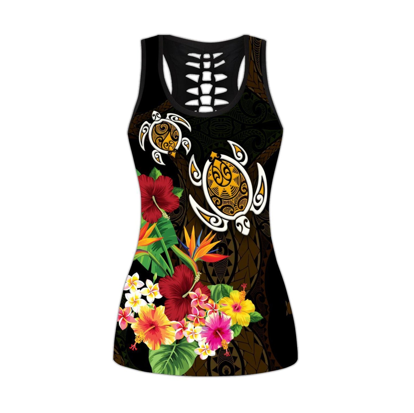 Amazing Ponylesian Turtle Tattoo 3D Over Printed Legging & Tank top ML