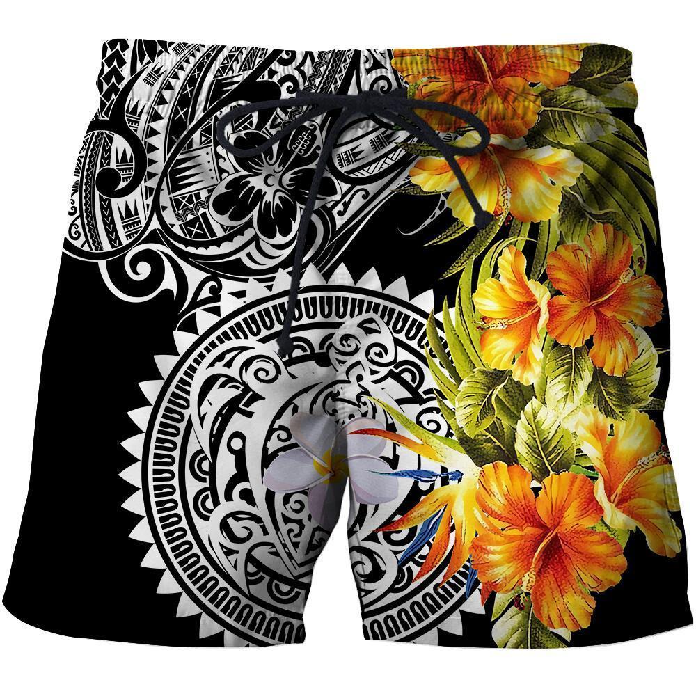 Amazing Polynesian Turtle Tattoo & Hibiscus Hoodie Tshirt for Men and Women ML