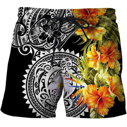 Amazing Polynesian Turtle Tattoo & Hibiscus Hoodie Tshirt for Men and Women ML