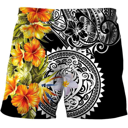 Amazing Polynesian Turtle Tattoo & Hibiscus Hoodie Tshirt for Men and Women ML