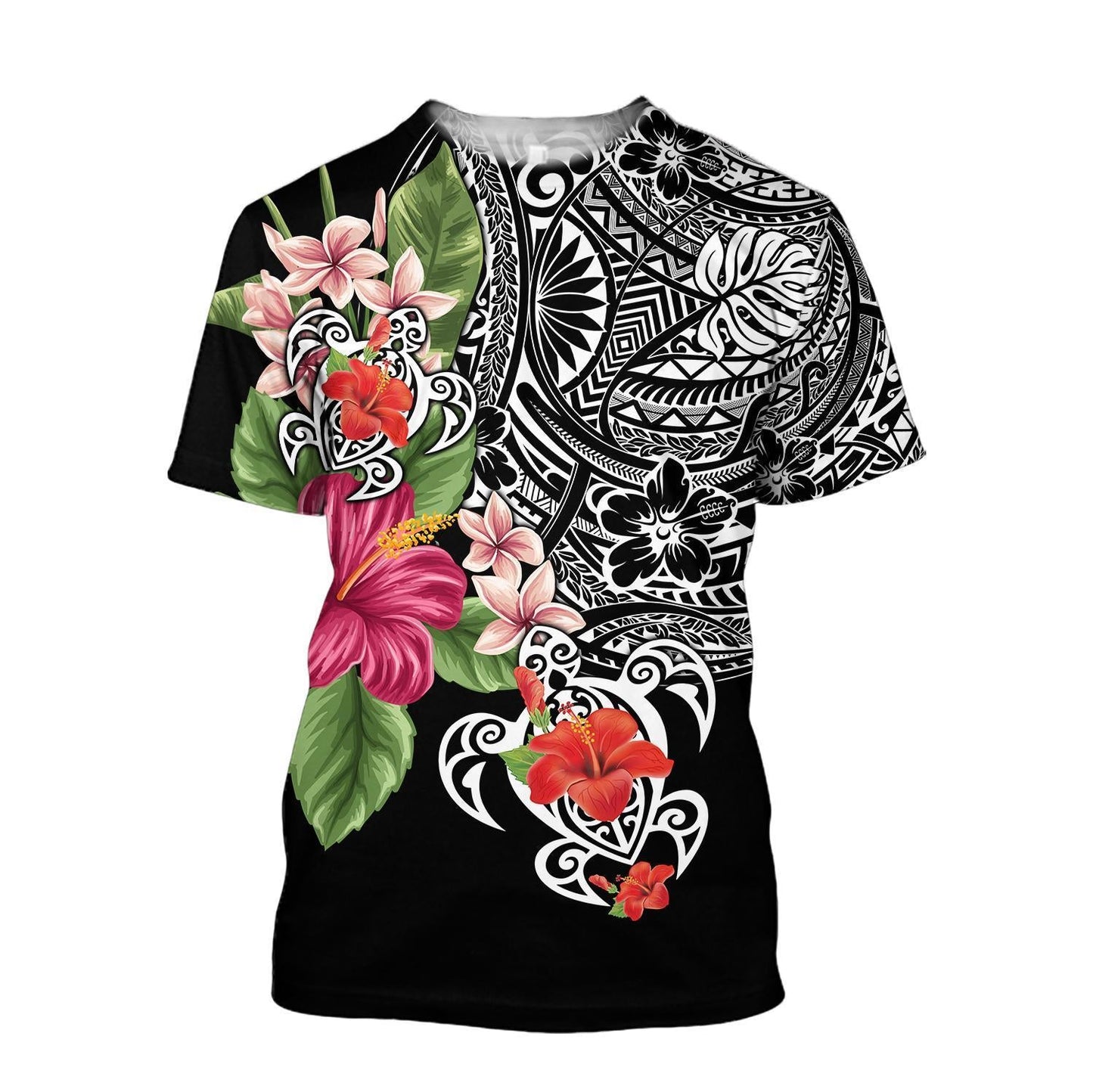 Amazing Polynesian Tattoo & Hibiscus Hoodie Tshirt for Men and Women-ML