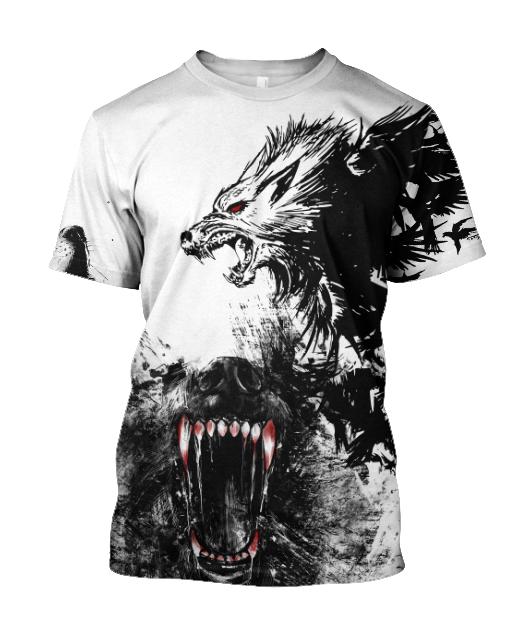 Wolf Bleed For You 3D Over Printed Hoodie for Men and Women-ML