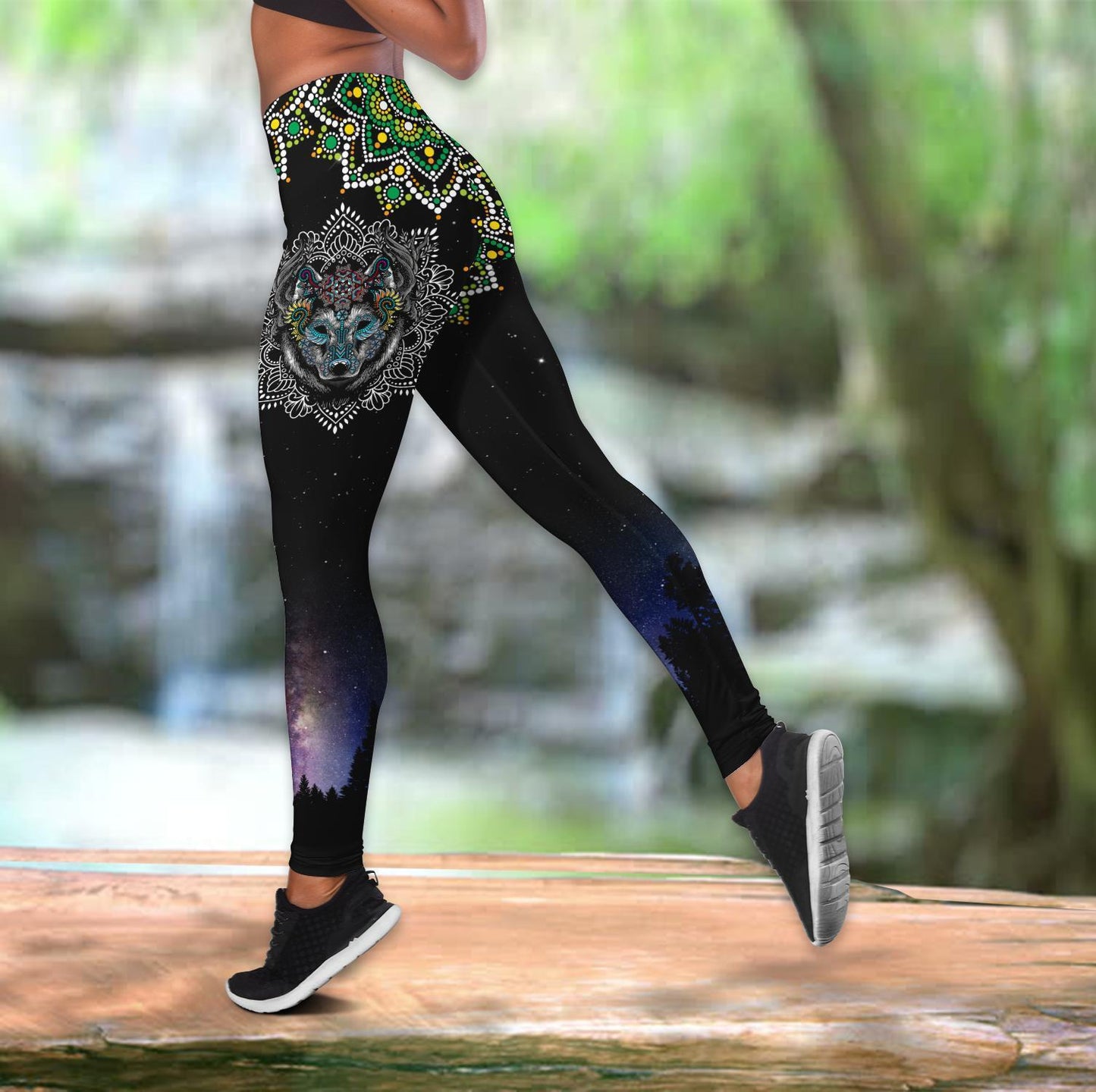 LoBo Wolf Mandala Over Printed Legging & Tank top-ML