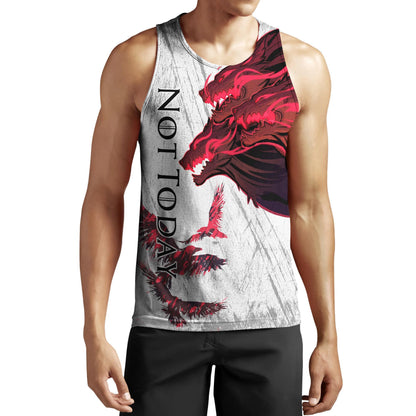 Blood Wolf Not Today & Raven 3D Over Printed Hoodie for Men and Women-ML