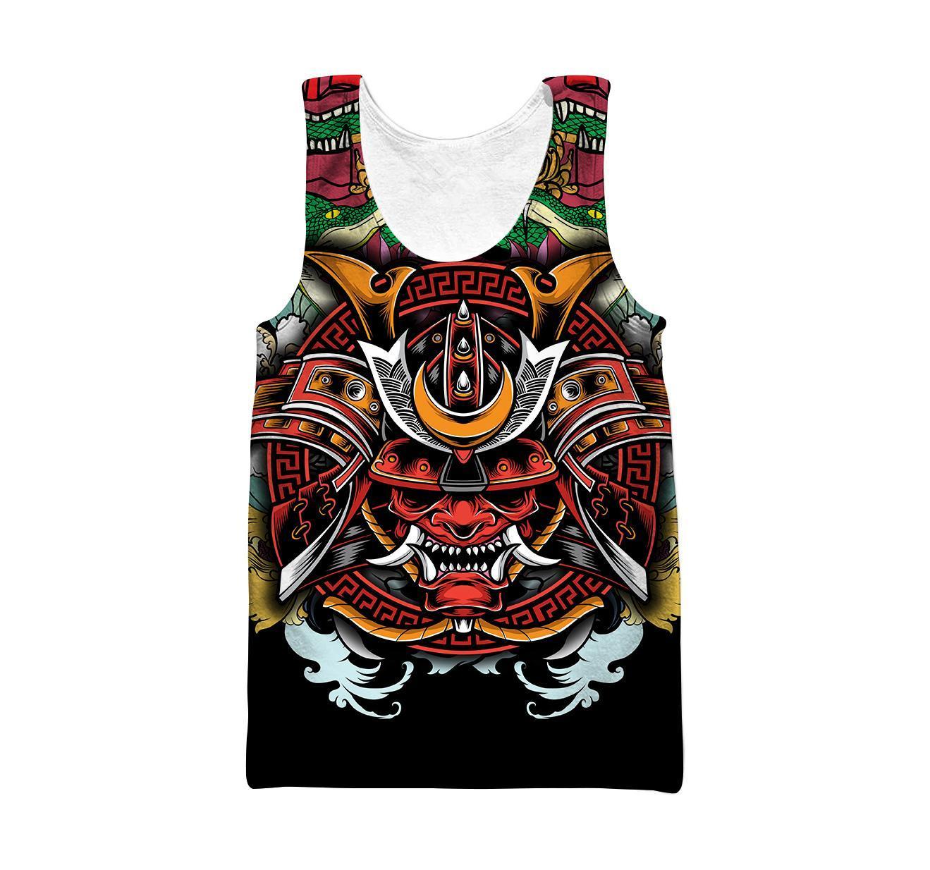 Samurai Tattoo 3D Over Printed Hoodie for Men and Women-ML