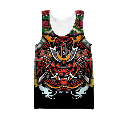 Samurai Tattoo 3D Over Printed Hoodie for Men and Women-ML